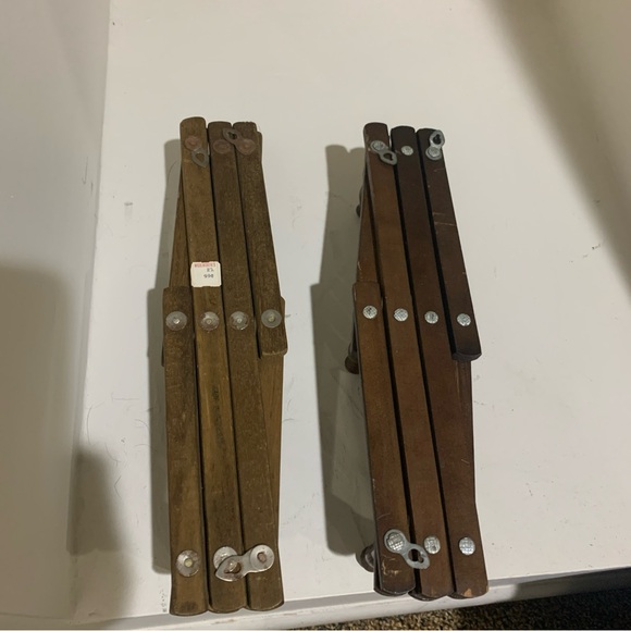 Vintage Country Style Wooden Expandable Wall Hooks Mug Racks Accordion Design - Picture 2 of 6